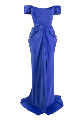 Ana Radu off-shoulder corset gown - Blu