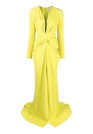 Ana Radu plunging V-neck gown - Verde