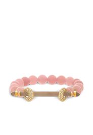 Ananya Bracciale di perline Chakra in oro giallo 18kt con diamanti e quarzo