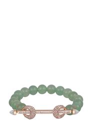 Ananya Bracciale di perline Chakra in oro rosa 18kt con diamanti e giada