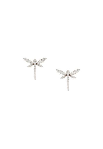 18kt yellow gold and diamond Mini Dragonfly earrings