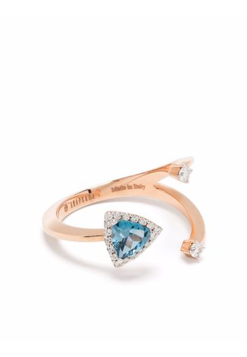 Anapsara 18kt rose gold Micro topaz and diamond ring - Rosa