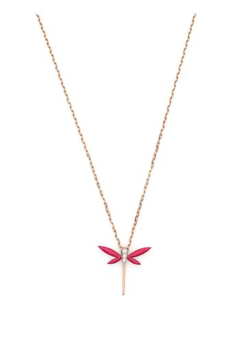 Anapsara Collana Mini Dragonfly in oro giallo 18kt con diamanti