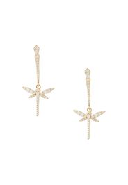 18kt yellow gold and diamond Dragonfly earrings