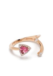 Anapsara Anello in oro rosa 18kt con tormalina e diamanti