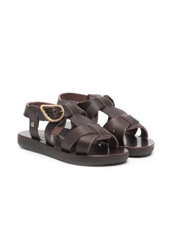 ANCIENT GREEK SANDALS KIDS Sandali Leonidas a punta aperta - Marrone