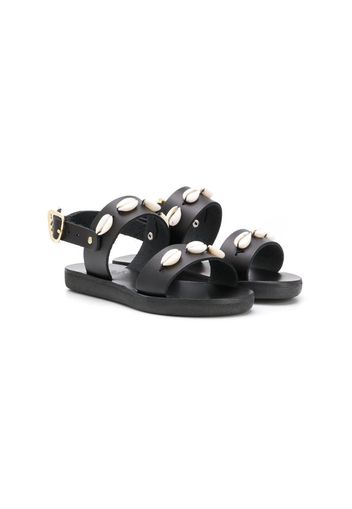 Little Clio seashell-embellished sandals