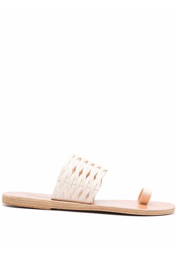 Ancient Greek Sandals Thalia woven leather sandals - Bianco