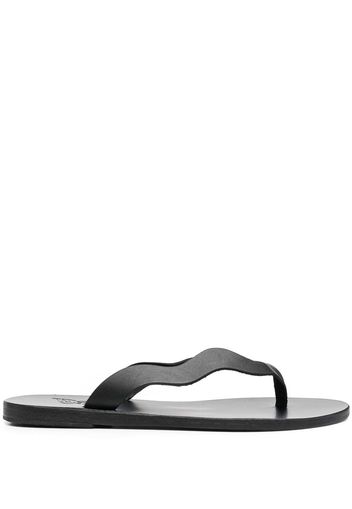 Ancient Greek Sandals Sandali in pelle Laconia - Nero