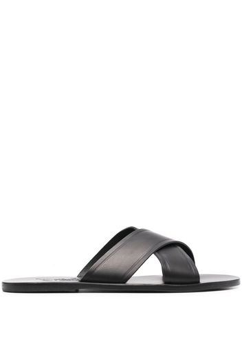 Ancient Greek Sandals Sandali slides Kritonas - BLACK