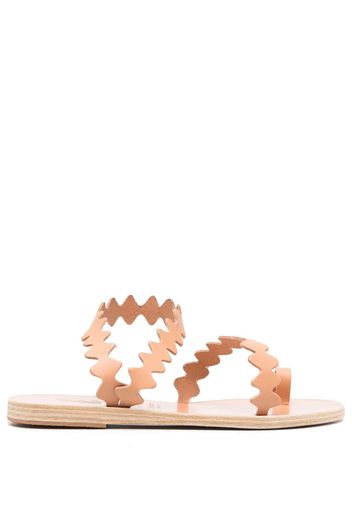 Ancient Greek Sandals Sandali con bordo a smerlo - Toni neutri