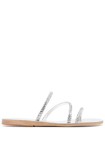 Ancient Greek Sandals Polytimi crystal-embellished slides - Argento