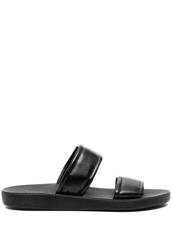 Ancient Greek Sandals Enias leather slides - Nero