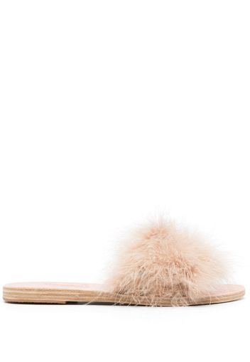 Ancient Greek Sandals Mia Marabu flat feather sandals - Toni neutri