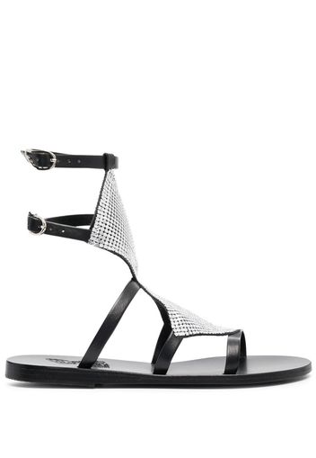 Ancient Greek Sandals mesh-panel detail sandals - Nero