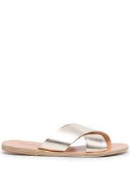 Ancient Greek Sandals Thais slip-on metallic sandals - Marrone