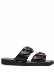 Ancient Greek Sandals Iaso oversized buckle sandals - Nero