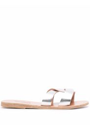 Ancient Greek Sandals metallic leather-strap sandals - Argento