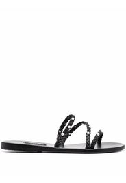 Ancient Greek Sandals Ekaterini pearl-embellished sandals - Nero