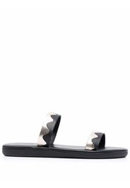 Ancient Greek Sandals Sandali Paralia con motivo zig zag - Nero