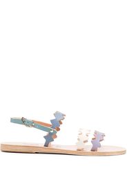 Ancient Greek Sandals Sandali con doppia fascia in pelle - Blu