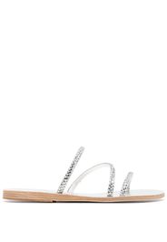 Ancient Greek Sandals Polytimi crystal-embellished slides - Argento