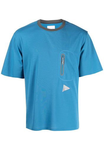 and Wander logo-print short-sleeve T-shirt - Blu