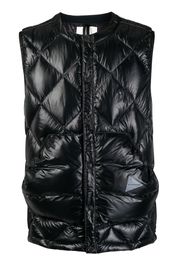and Wander diamond quilted down vest - Nero