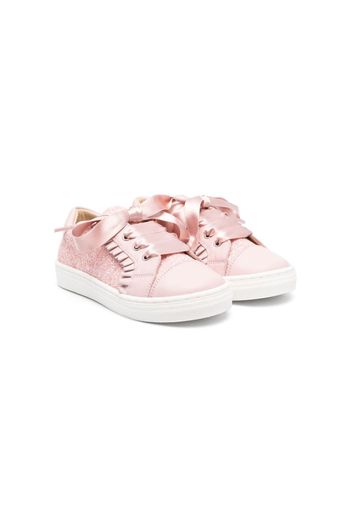 ANDANINES glittery leather sneakers - Rosa