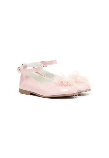 ANDANINES lace-detail ballerina shoes - Rosa