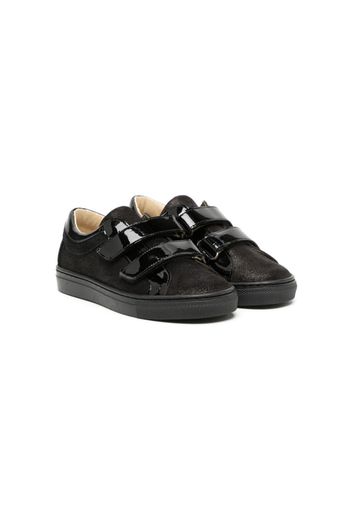 ANDANINES touch-strap patent leather sneakers - Nero