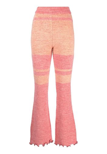 Andersson Bell stripe-print knitted trousers - Rosso