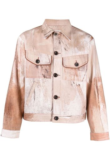 Andersson Bell abstract-print shirt jacket - Toni neutri