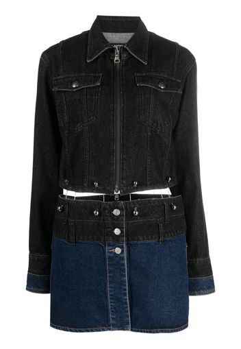 Andersson Bell cut-out denim jacket - Nero