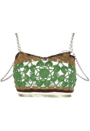 Andersson Bell crochet cropped top - Verde