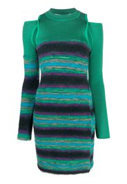 Andersson Bell stripe-pattern knitted dress - Verde