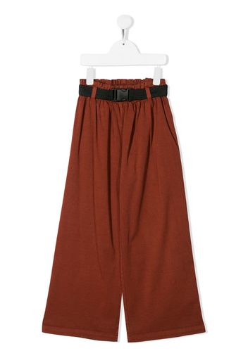 loose-fit flared trousers