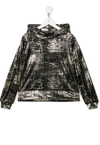 metallic sheen hoodie