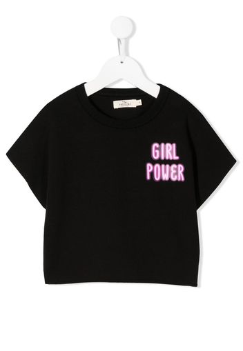 T-shirt Girl Power crop