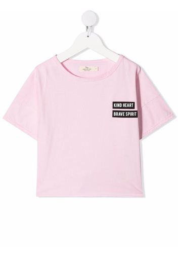 Andorine logo crew-neck T-shirt - Rosa