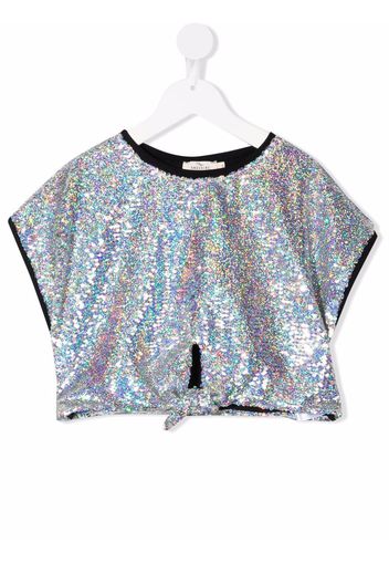 Andorine Top con paillettes - Argento