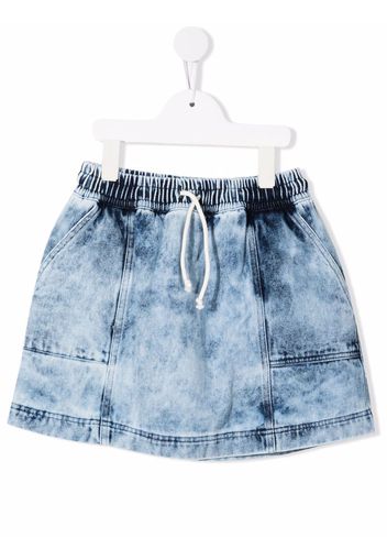 Andorine Gonna denim con effetto schiarito - Blu