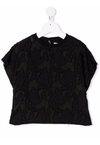 Andorine T-shirt a fiori - Nero