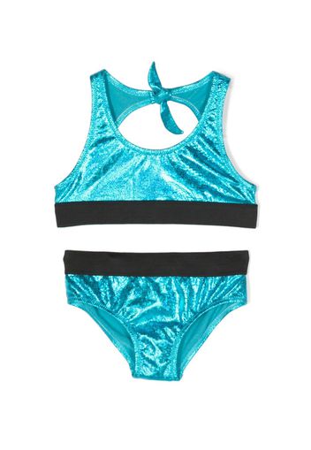 Andorine Set bikini con effetto metallizzato - Verde