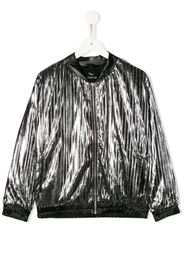 metallic bomber jacket