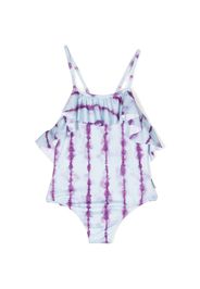 Andorine Costume intero con fantasia tie-dye - Blu