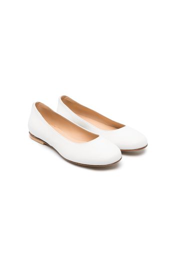 Andrea Montelpare leather ballerina shoes - Bianco