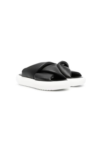Andrea Montelpare padded-design leather sandals - Nero