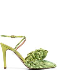 Andrea Wazen Pumps Franca 105mm con decorazione di cristalli - Verde