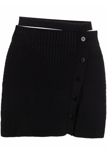 ANDREADAMO high-waist knitted skirt - Nero